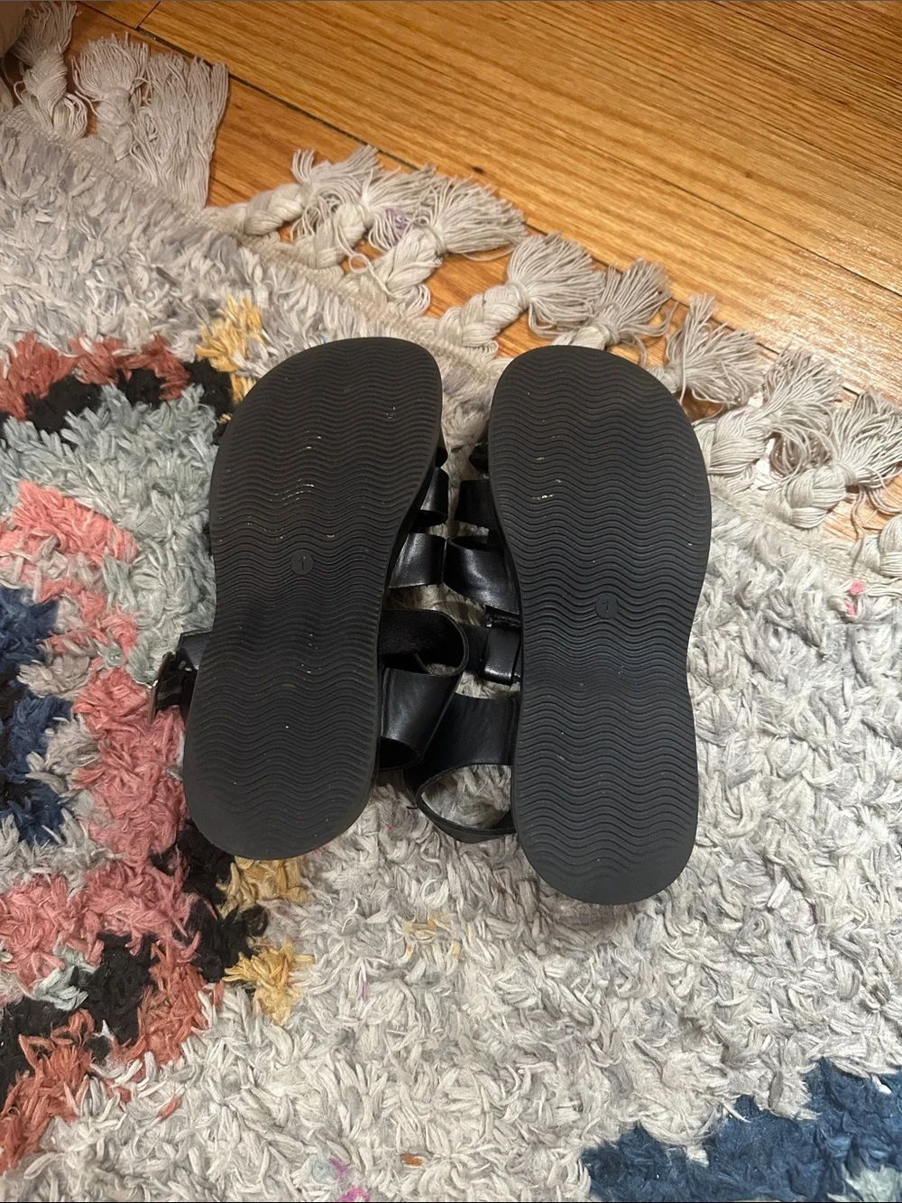 SONOMA Kids Black Strappy Buckle Sandals